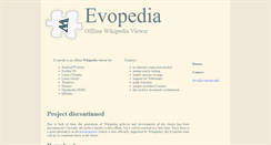 Desktop Screenshot of evopedia.info